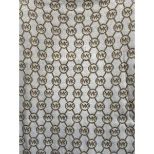 Michael Kors Scarf Reversible Infinity Ivory/Gold‎ Metallic MK Logo Soft OS thumbnail 2