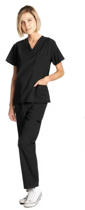 Dagacci Black 2 Piece Medical Uniform Scrub Set Medium thumbnail 1