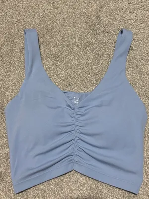 Offline by Aerie Real Me Low Key Ruched Longline Sports Bra thumbnail 5