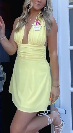 Yellow Lucy In The Sky mini dress thumbnail 1