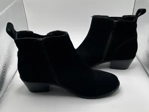 NWOB vionic water repellent suede ankle boots roseland black suede size 7 thumbnail 11