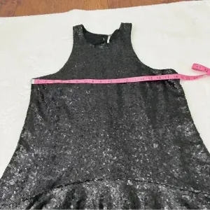 Free People blue sequin liquid shine mini dress M concert cocktail party thumbnail 13