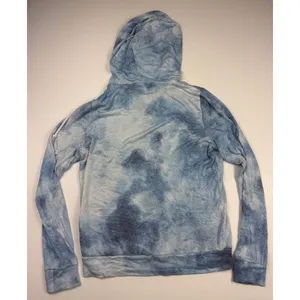 PINK Victoria's Secret Tie Dye Zip Up Hoodie Blue White Casual Loungewear Size M thumbnail 4
