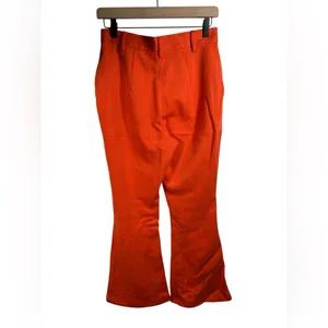 Urban Outfitters Orange Flare Pants‎ High Rise Retro Wide Leg Women’s M thumbnail 4