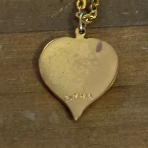 Vintage MMA Renaissance enameled Niello heart pendant necklace thumbnail 2