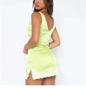 White Fox Lime Green Mini Dress thumbnail 3