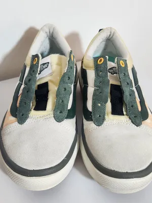 Vans Old Skool Overt Plus ComfyCush Green and Yellow Sneakers Women 7.5 Men 6 thumbnail 4