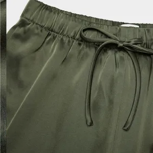 Aritzia Wilfred The Lodge Pant Satin Dark Olive thumbnail 9