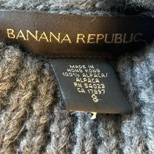Vintage 90s Banana Republic 100% Alpaca Cable Knit Turtleneck Sweater Sm Chunky thumbnail 5
