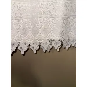 Umgee‎ White Floral Crochet Lace Short Sleeve Shift Mini Dress Women S Bridal thumbnail 4