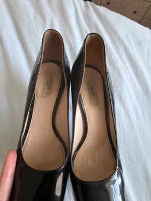 Prada Milano Black Patent Leather Peep Toe Platform Pumps Size 8.5 US thumbnail 11