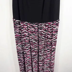 Daisy Fuentes Plus Size 3X Maxi Dress Black Pink‎ Color Block Sleeveless 789 thumbnail 6