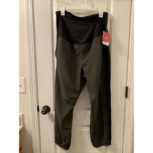 Isabel Maternity Women's Size XXL Active Wear Jogger Pants Olive Green … thumbnail 4