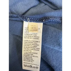 Free People We The Free Clover Puff Shoulder Top Blue Cotton 3/4 Sleeve Medium thumbnail 6