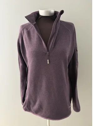 Eddie Bauer Dusty Purple Fleece 1/4 Zip Pullover Jacket Women’s Size XL thumbnail 1
