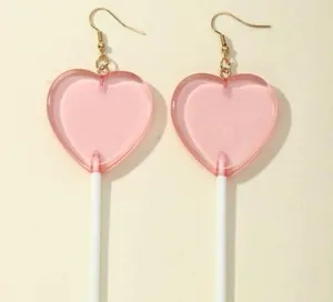 Heart lollipop earrings thumbnail 3