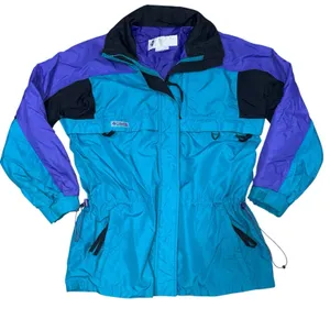 Columbia Sportswear Jacket Womens Medium Teal Purple Black Windbreaker thumbnail 1