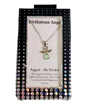 Birthstone Angel Peridot Necklace thumbnail 1