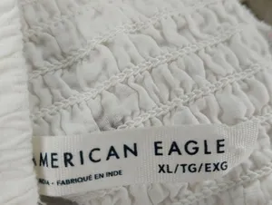 American Eagle Handkerchief Hem Smocked Babydoll Boho Peasant Tube Top thumbnail 10