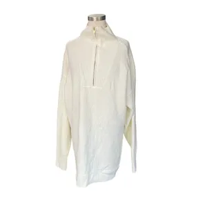 Lane Bryant Half-Zip Mock-Neck Ribbed Sweater NEW Size 14/16 Ivory pullover thumbnail 3