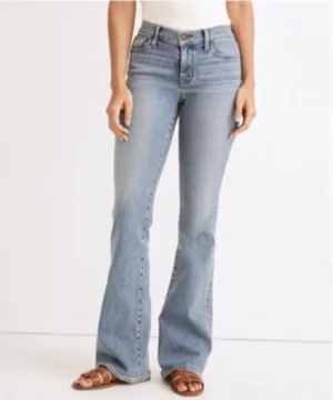 Women's Madewell Skinny Flare Jeans Size 32 Blue Denim Light Wash thumbnail 1