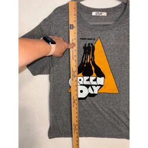 Green Day Letluv Graphic T-Shirt‎ Large Heather Grey East Bay Punk Rock Tee thumbnail 3