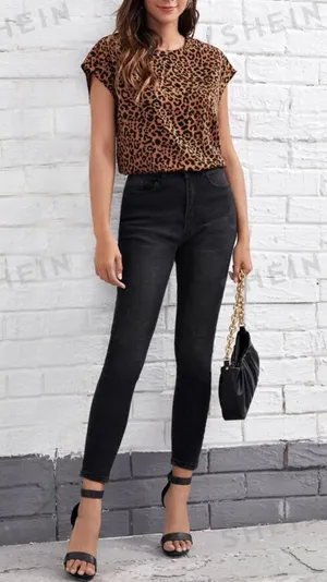 Leopard Tie Top Multi Size M thumbnail 1
