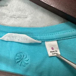 Athleta Tank‎ Top Embroidered Ruched Drawstring Sleeveless Casual Blue S thumbnail 4