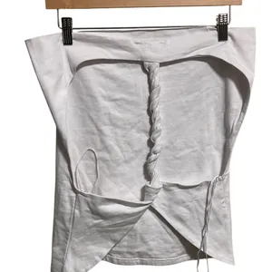 ZARA White Twist Back Cutout‎ Strapless Tube Top Shirt Womens Size S thumbnail 5