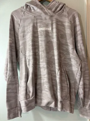 ALPHALETE MEDIUM ? ✨ adult camo hoodie with pockets gray great condition thumbnail 1