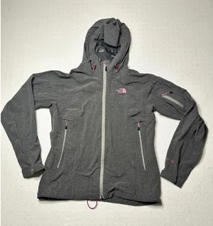 The North Face HyVent 2.5L Waterproof Hooded Jacket Gray Pink Women’s M thumbnail 1