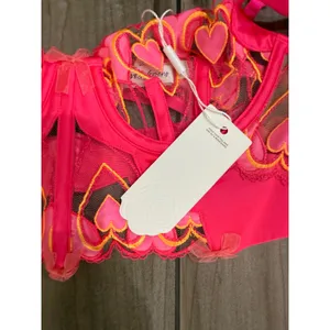 NWT For‎ Love & Lemons Graphic Hearts Bustier Sz XS $109 thumbnail 7
