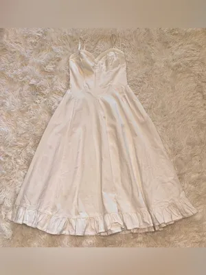NEW Free People Another Season Midi white Dress sz L thumbnail 5