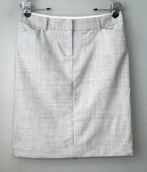 Express Editor Pencil Skirt Size 6 Light Gray Career Office Academia Corpcore thumbnail 1