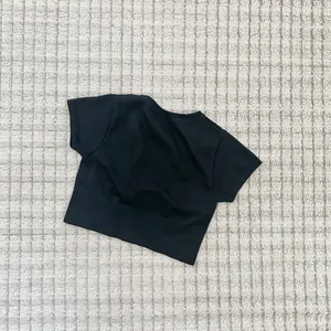 Offline by Aerie Black Cropped T-Shirt thumbnail 3