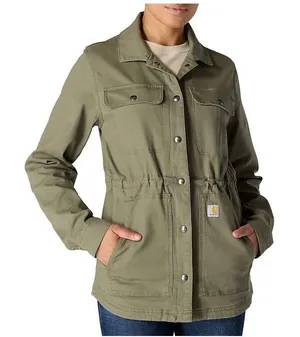 Carhartt Womens Tencel Lightweight Canvas Jacket Green Size Large NWT thumbnail 1
