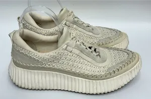 Dolce Vita Dolen Platform Sneakers Womens Size 9.5 Ivory Low Top Lace-Up Casual thumbnail 1