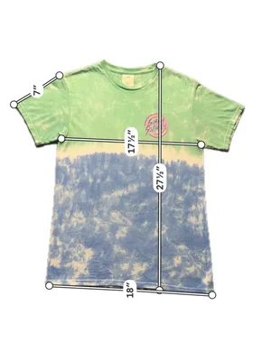 Simply Southern Blue Green Tie‑Dye Tee Small “Sunshine State of Mind” Jeep thumbnail 5