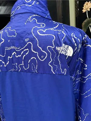 The North Face Blue & White Topographic Map Windbreaker – Size Large thumbnail 6