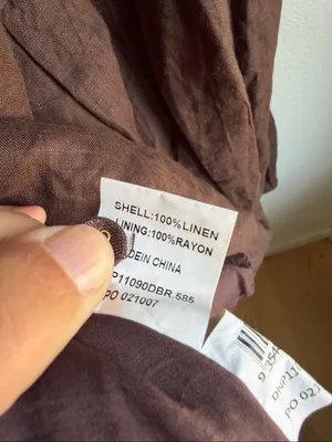 Dishh Harrier Linen Dress Womens 8 Dark Chocolate Brown Halter Midi Tiered thumbnail 8