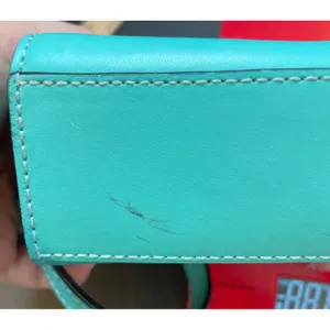 Kate Spade Montford Park Teal Small Crossbody Bag Bow Leather Chain Strap Chic thumbnail 3