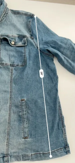 Women’s Denim Jacket Shacket Size 3X Light Wash Button Down Jacket thumbnail 9