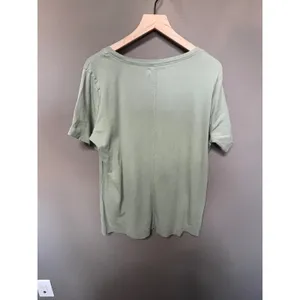 Karin Hart Women's Sage Green Cotton‎ Short Sleeve Scoop Neck T-Shirt Size 1X thumbnail 3