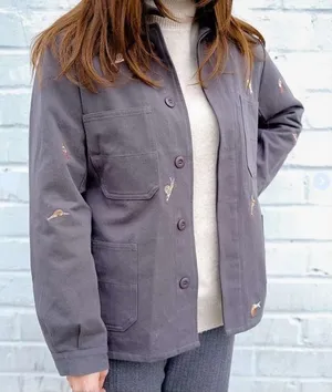 WYLLIS gray embroidered snail jacket size thumbnail 1