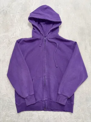 TNA Cozy Fleece Boyfriend Women's Full Zip Hoodie Sweatshirt Purple Sz Small thumbnail 1