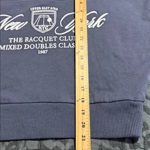 Aeropostale size small New York Racquet Club Quarter-Zip Sweatshirt relaxed fit thumbnail 5