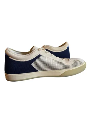 Rothy’s The Court Sneaker Cream Navy Knit Lace-Up Shoes Women’s Size 9 thumbnail 8