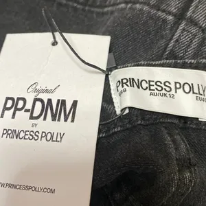 NEW Princess Polly Women Black High Waisted A Line Mini Denim Jean Skirt Size 8 thumbnail 4
