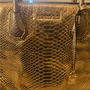 Michael Kors Metallic Gold Snake Print Tote thumbnail 2