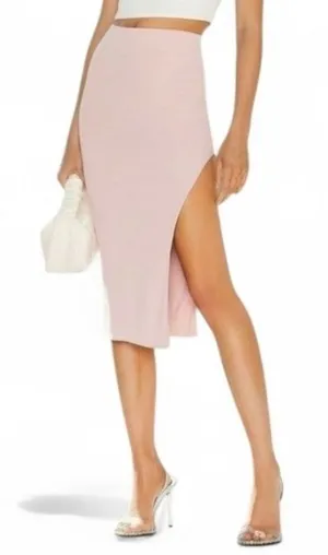 Cotton Citizen Melbourne Midi Skirt Small Pink Side Slit Night Out Minimalist thumbnail 1